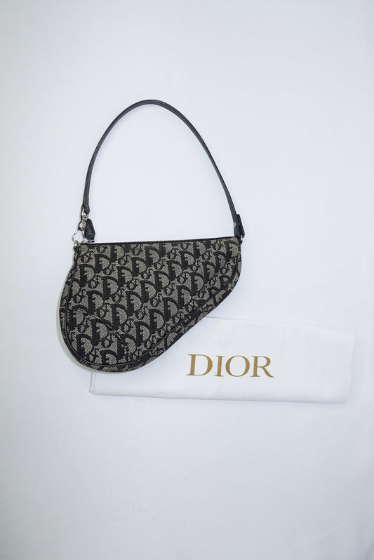 Christian Dior Mini Saddle Monogram Canvas Shoulder Bag
