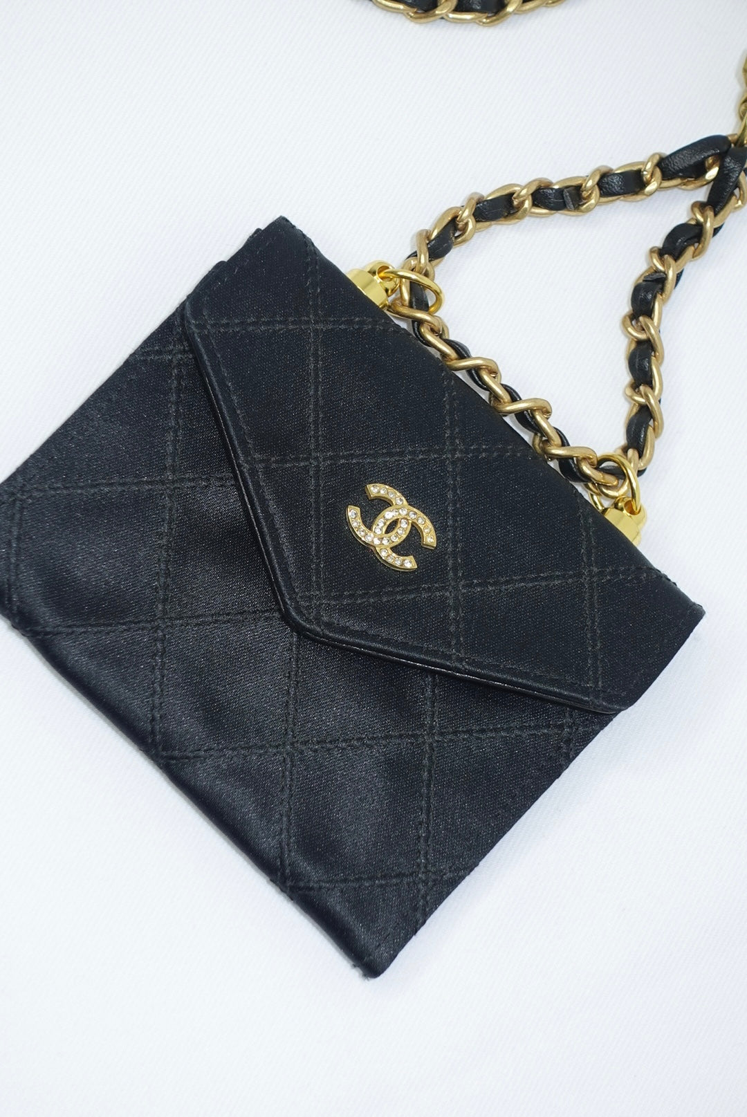 Re-Worked Chanel Timeless Satin Vintage Mini W.O.C
