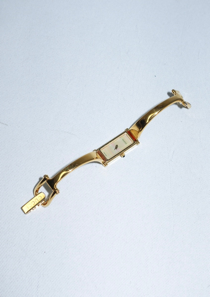 Vintage Gucci Horsebit gold stainless steel women’s watch