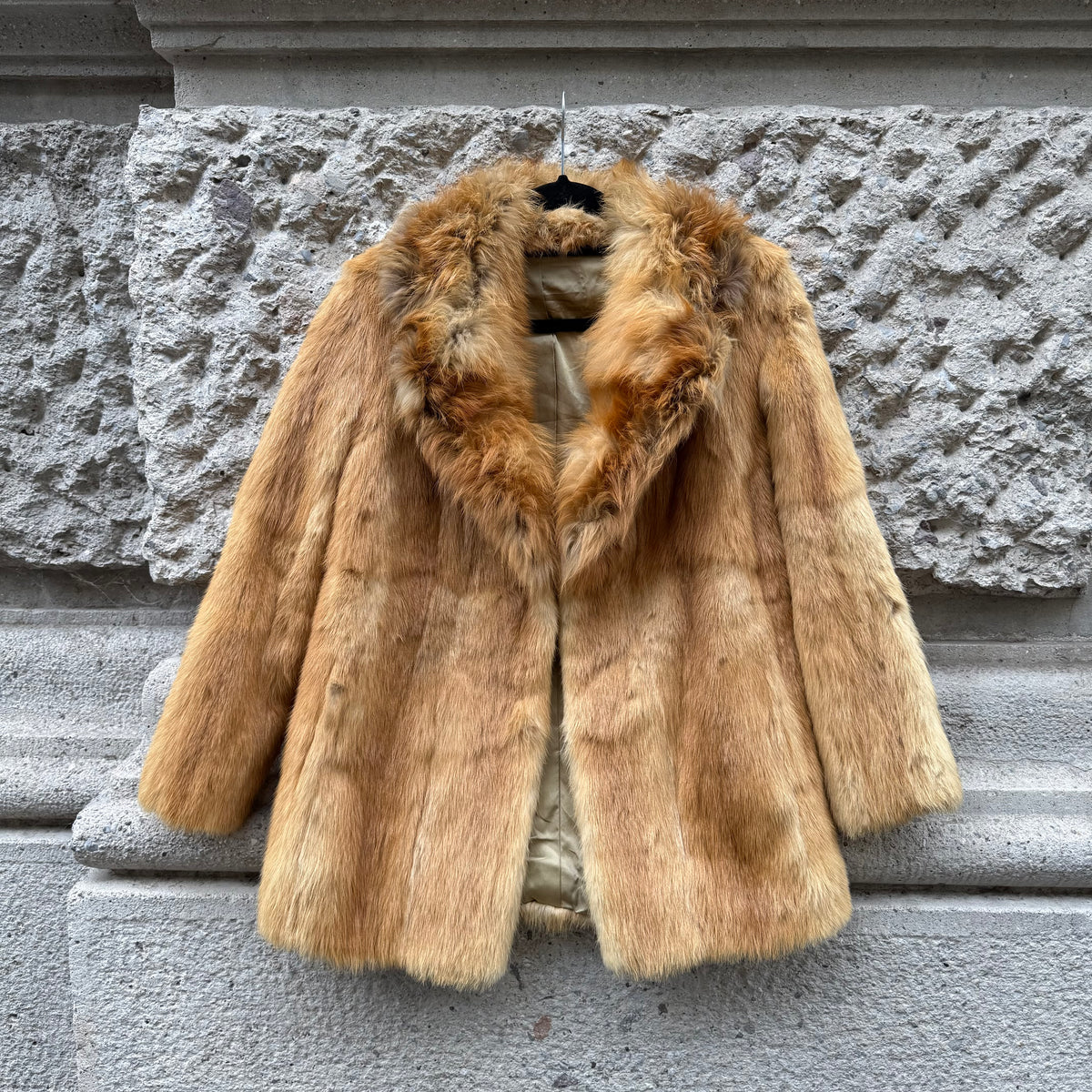 Orange Fox Fur Coat