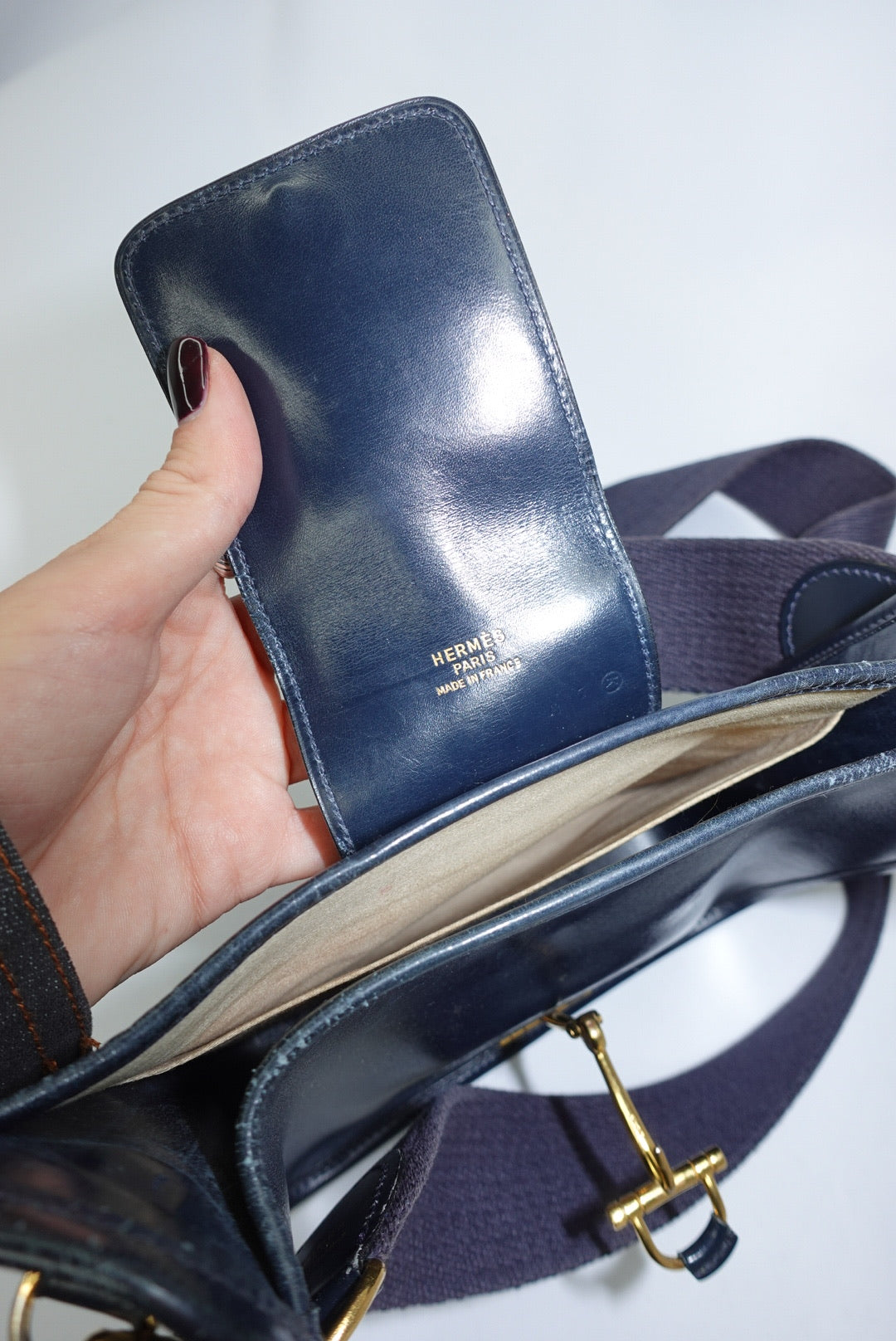 Hermès Vintage Evelyn Navy Special Edition
