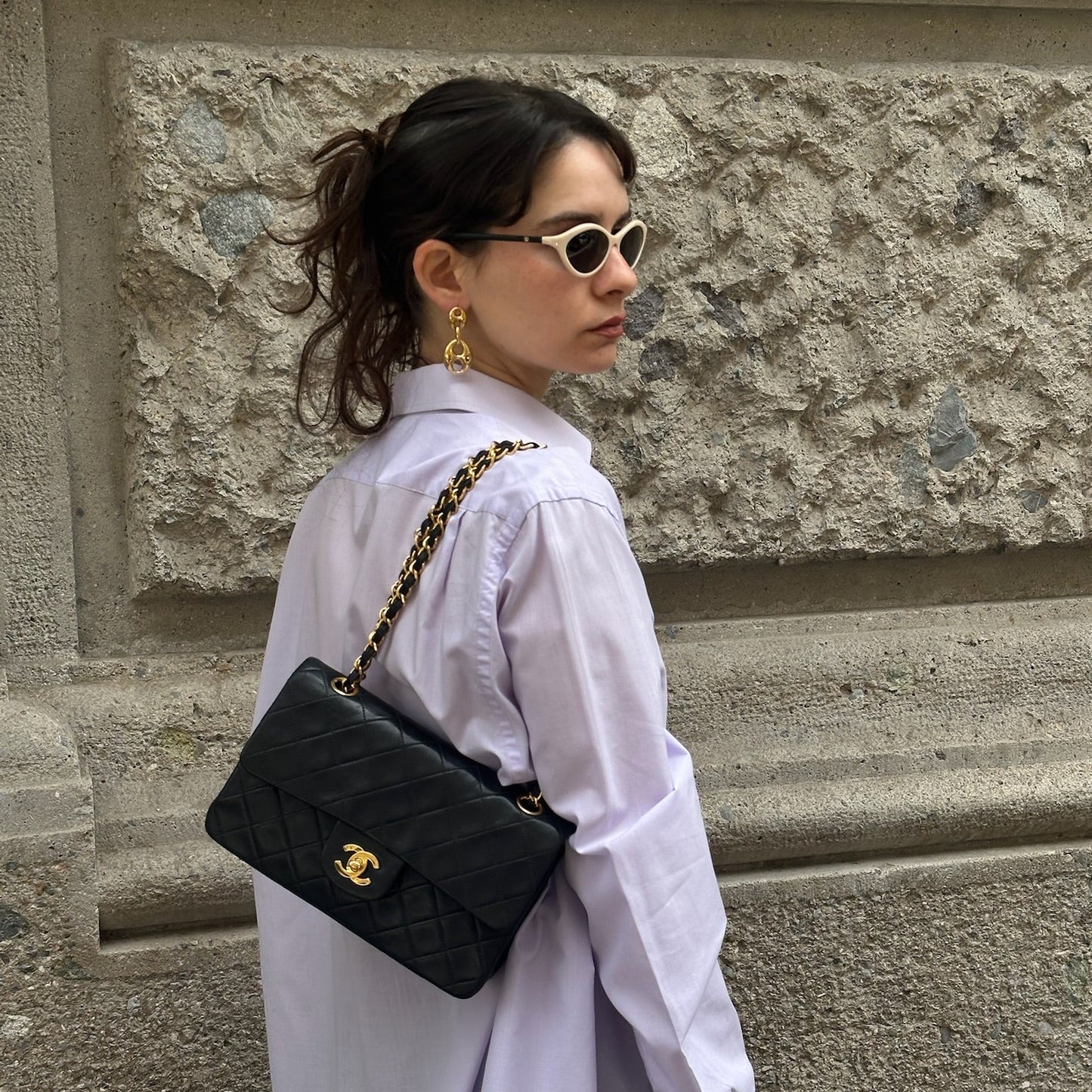 Chanel Black & White Sunglasses
