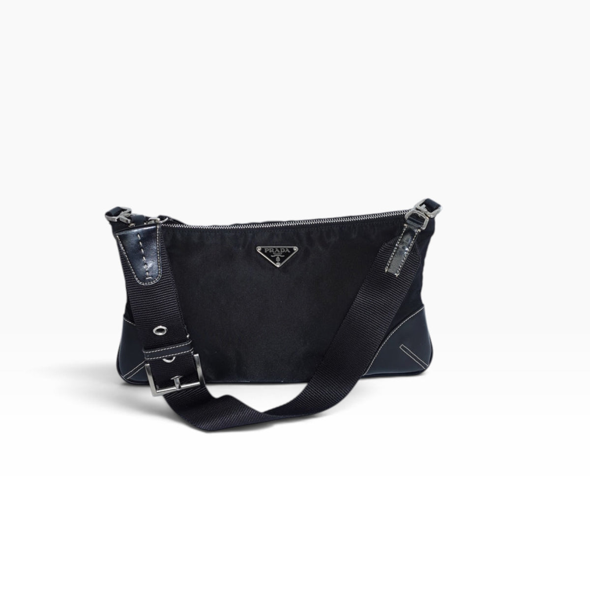 Prada Black Nylon Shoulder Bag