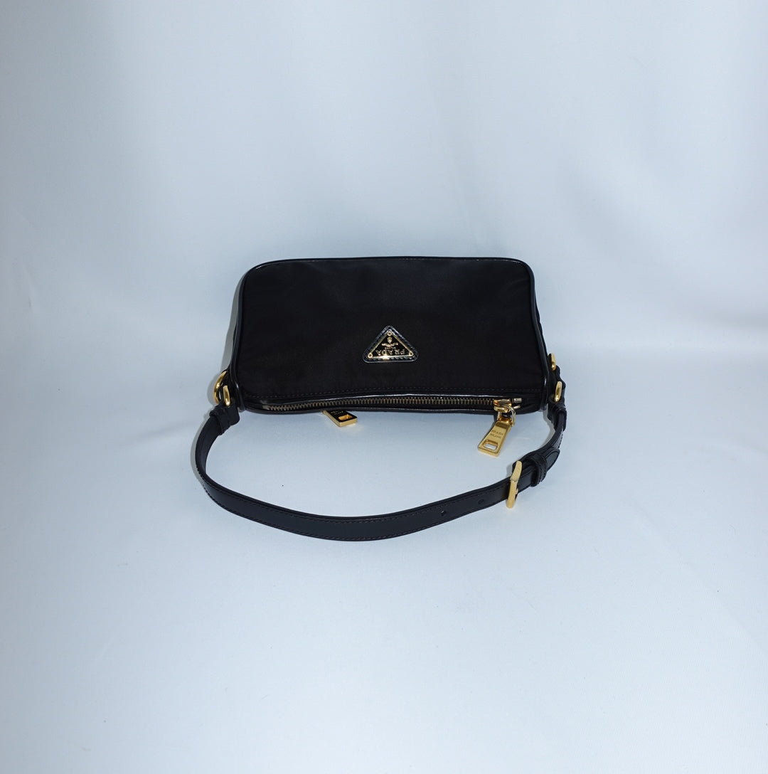 Prada Black Nylon Mini Shoulder Bag