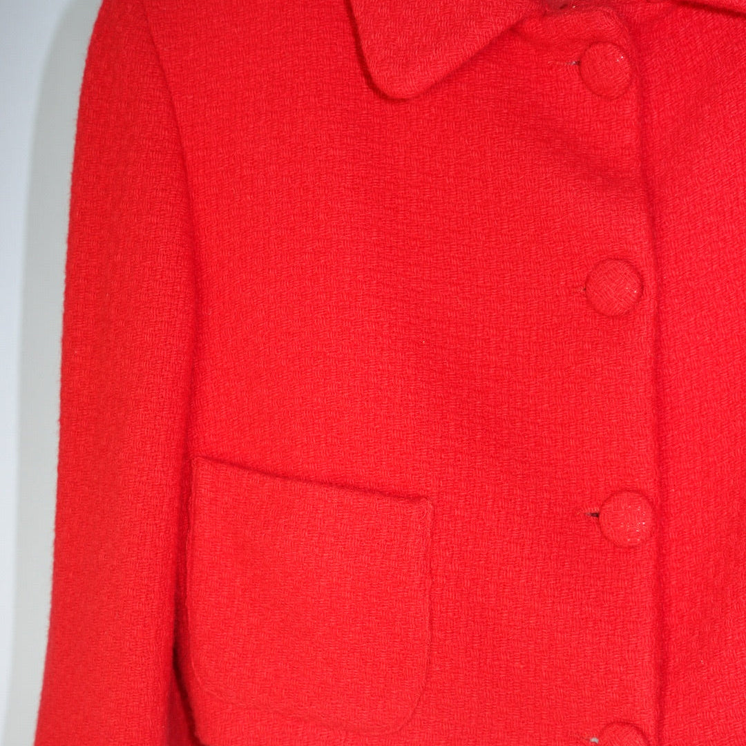 Vintage Bright Red Skirt Set