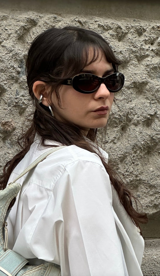 135. Chanel Big Tortoise Shell Vintage Sunglasses