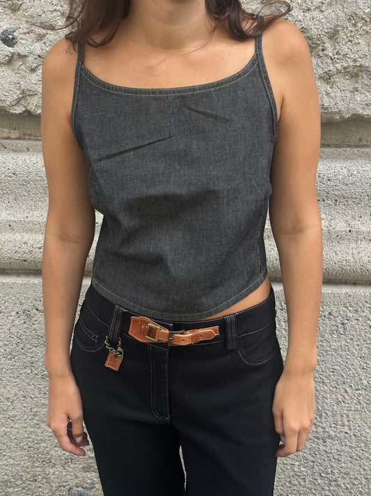 FENDI Vintage Denim Cami Top