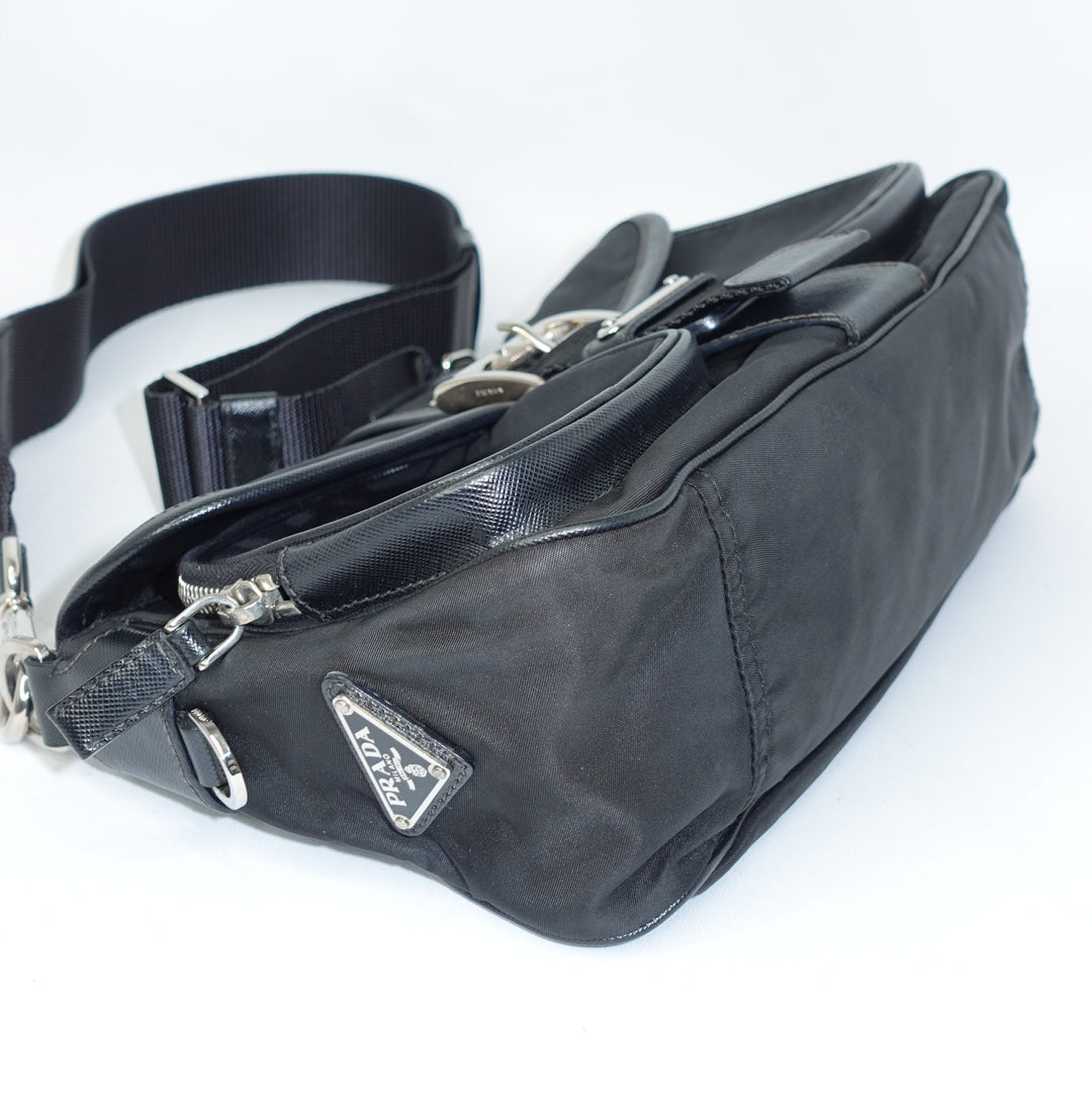 Prada Black Nylon Shoulder Bag