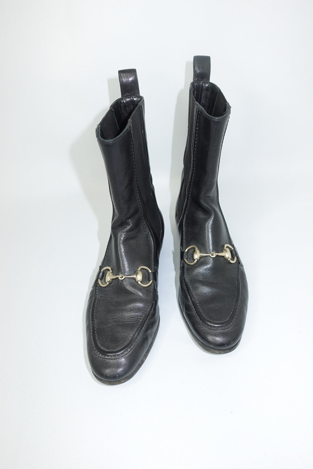 162. Gucci Horsebit Ankle Boots 36 C