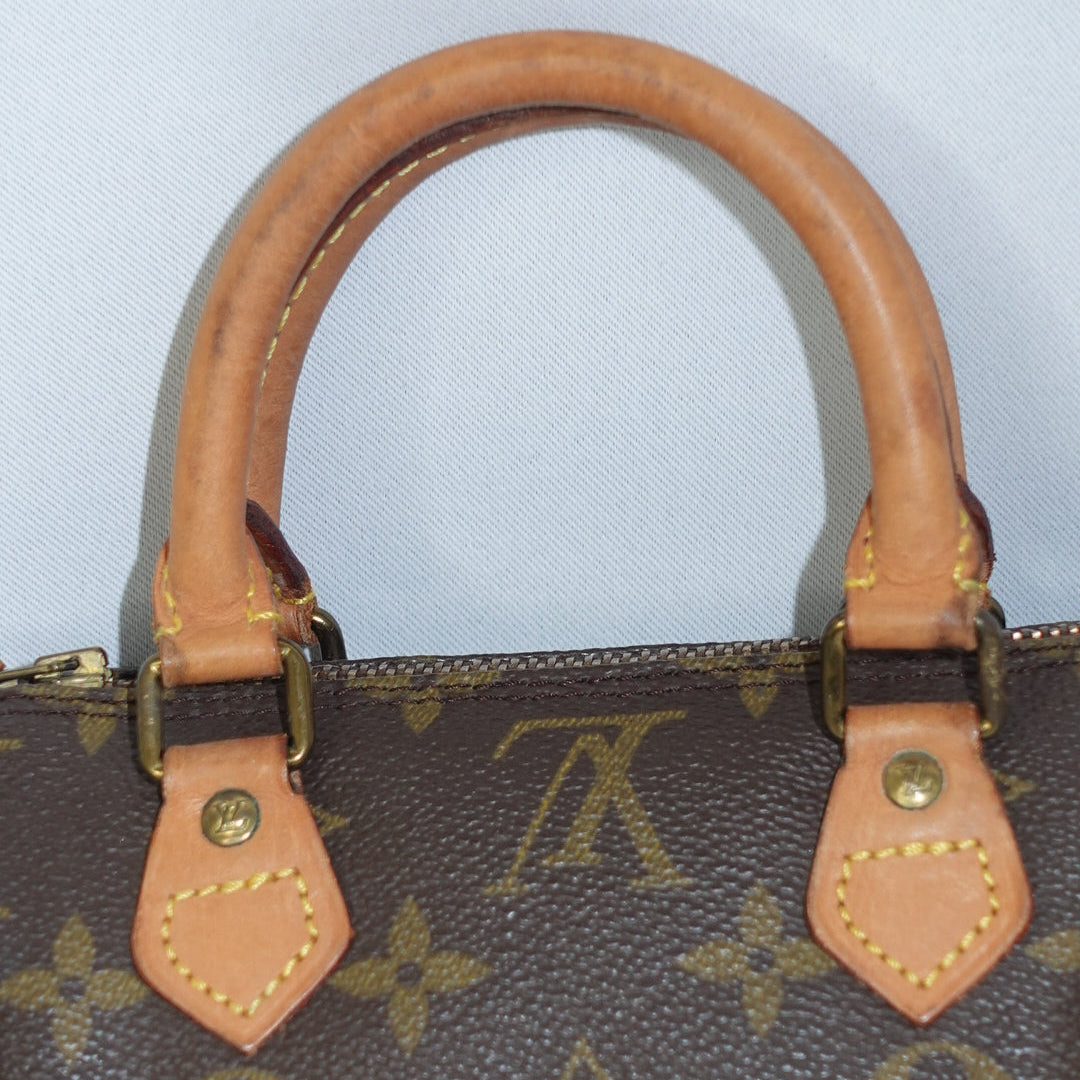 Louis Vuitton Nano Speedy Monogram con tracolla lunga