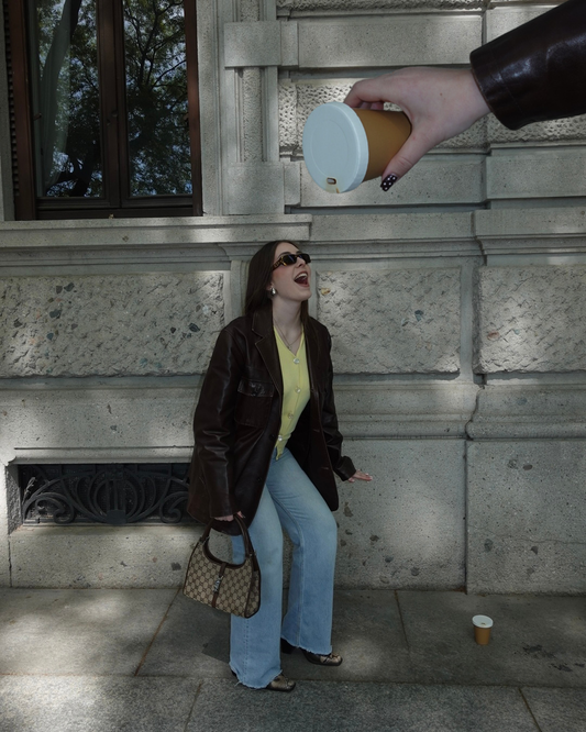 Gucci Jackie Bardot Monogram Canvas Vintage Bag