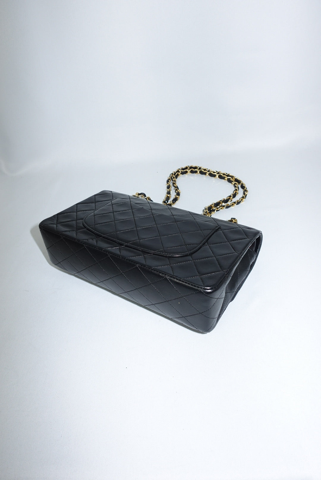 Borsa Chanel Vintage Classic Timeless Medium 25 Double Flap nera