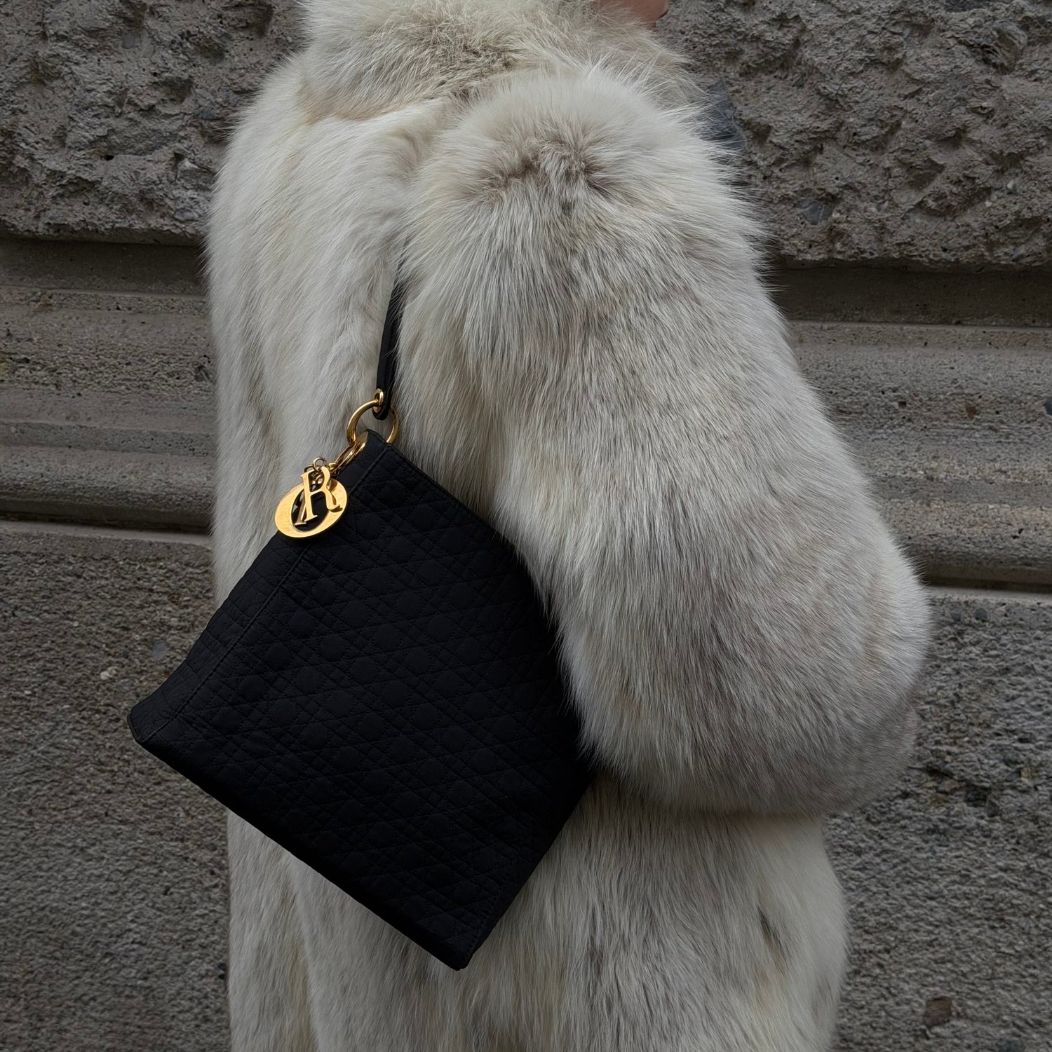 Christian Dior Cannage Black Bag