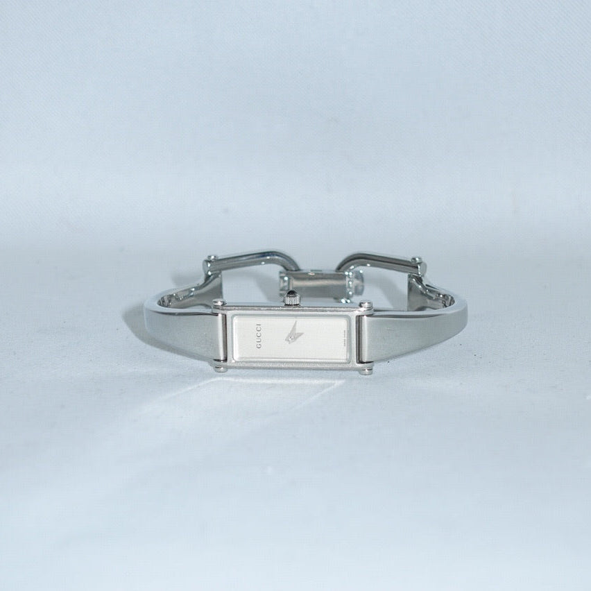 Vintage Gucci 1500L Silver Watch White Dial | Swiss Made