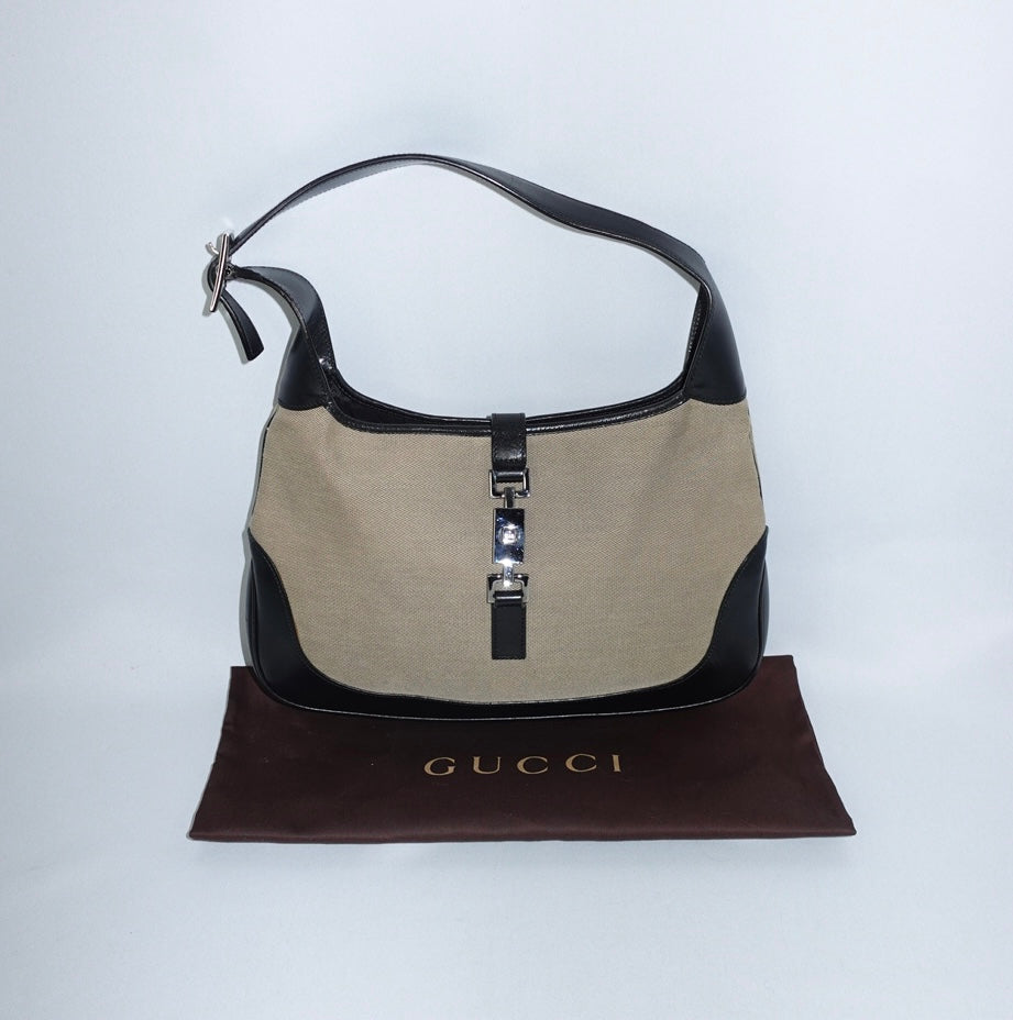 Gucci Jackie Black & Beige Bag