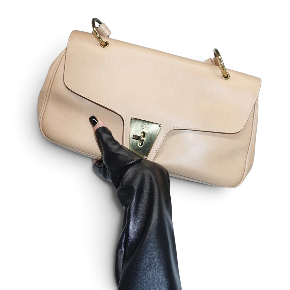 Gucci Lady Lock Leather Beige Shoulder Bag