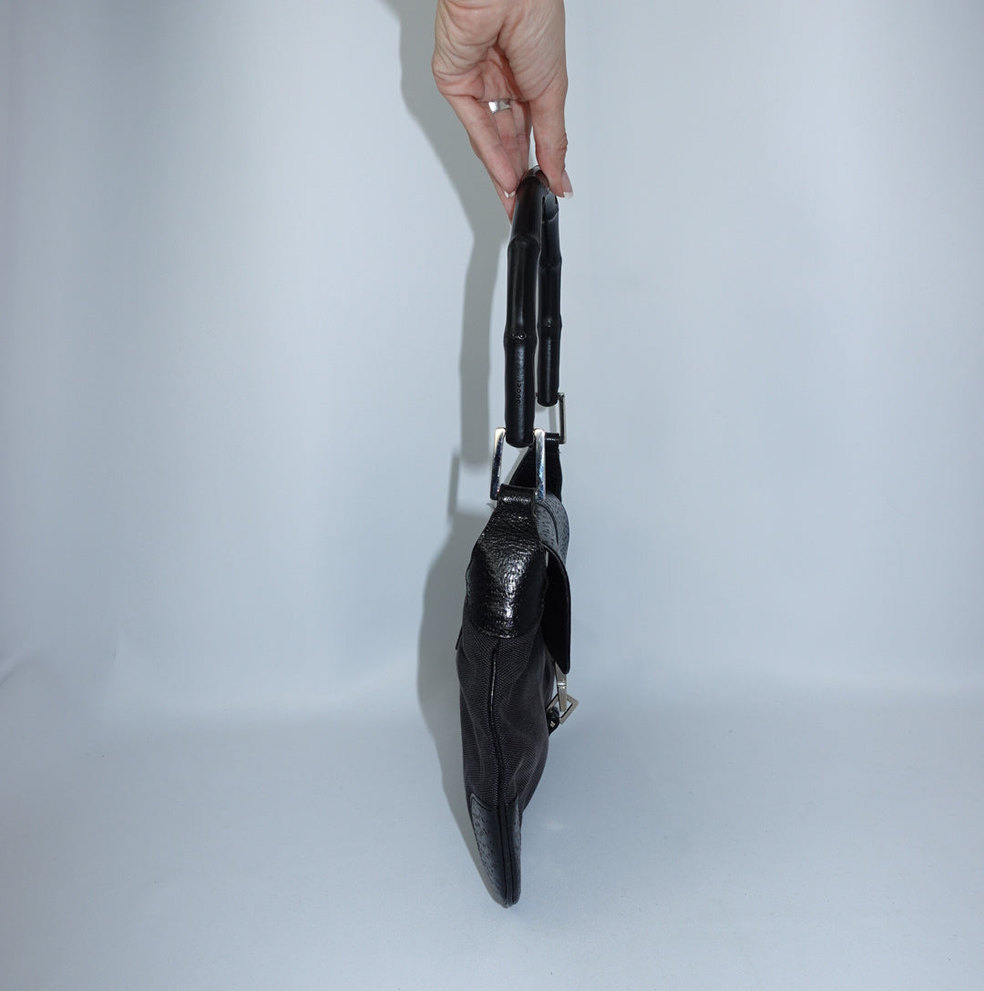Gucci Black Jackie w/ Bamboo Handle