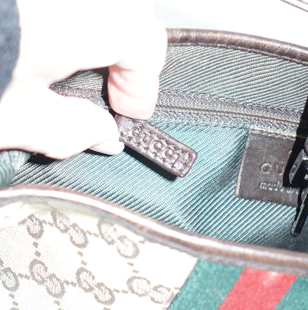Gucci Jackie Monogram & Brown Bag