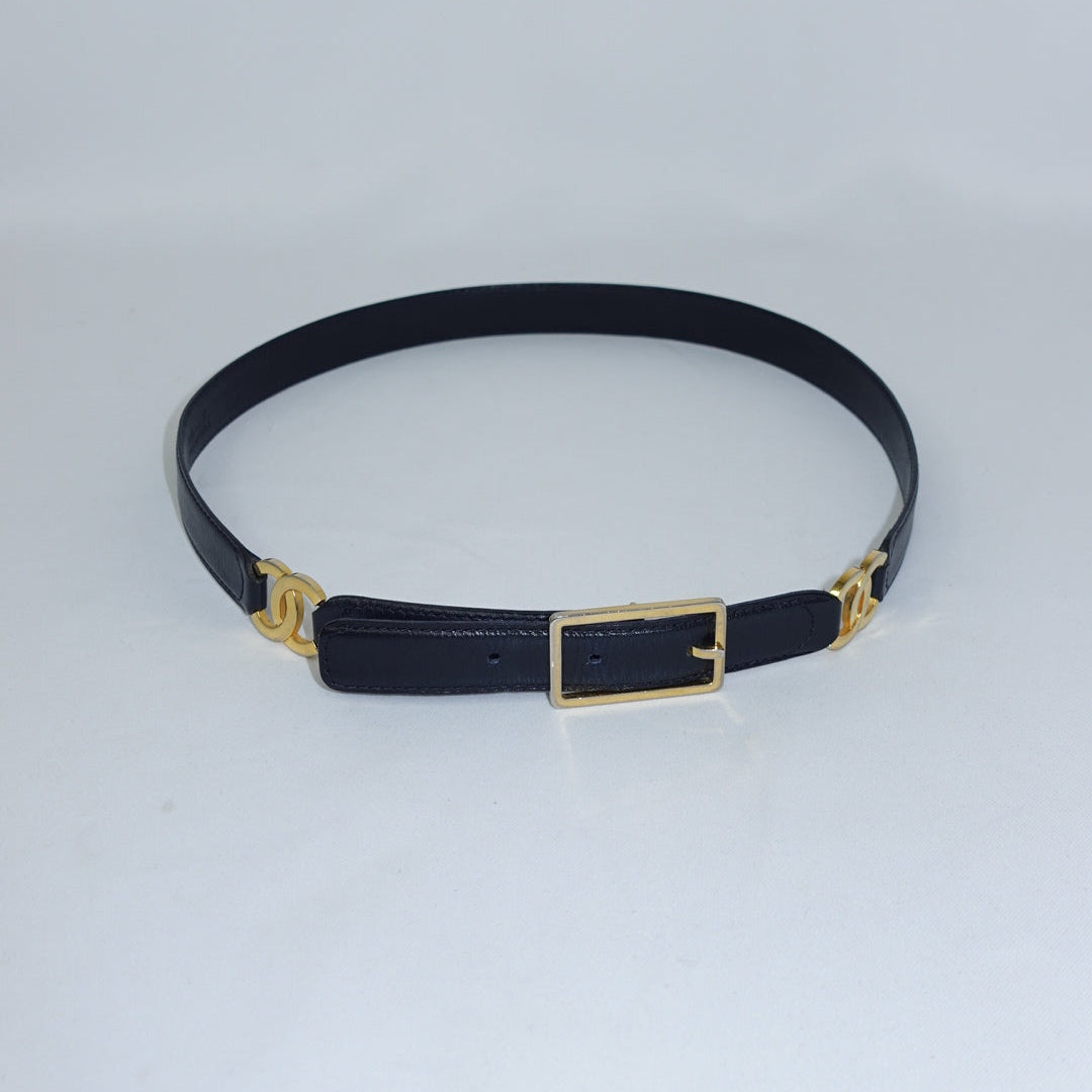 Chanel Navy Blue CC Belt