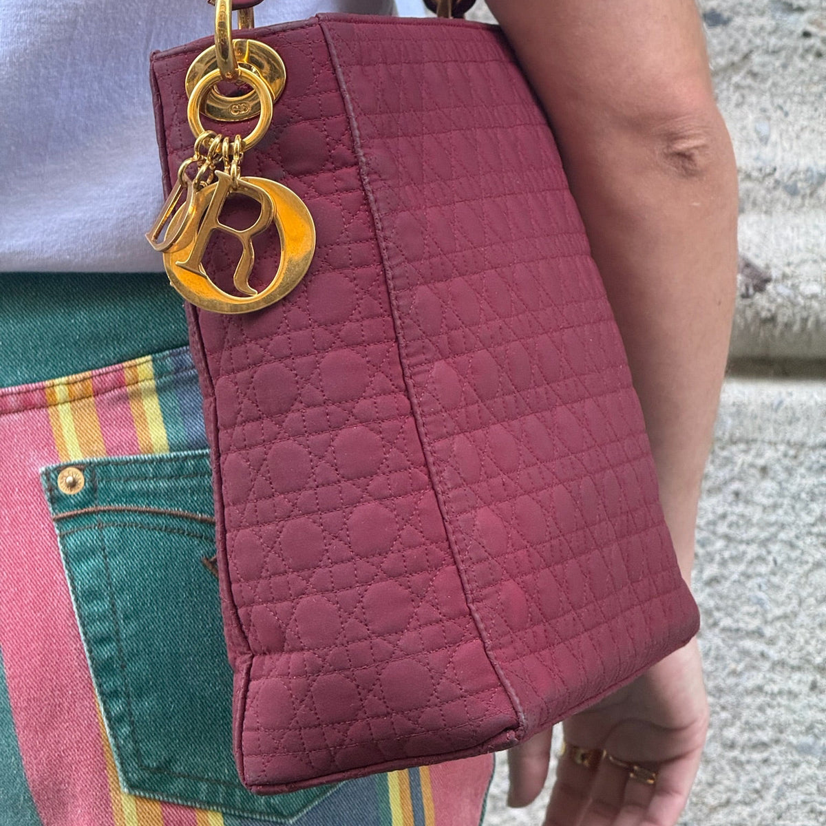 Christian Dior Lady Dior Cannage Red Bag