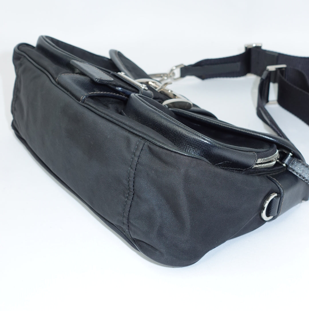 Prada Black Nylon Shoulder Bag