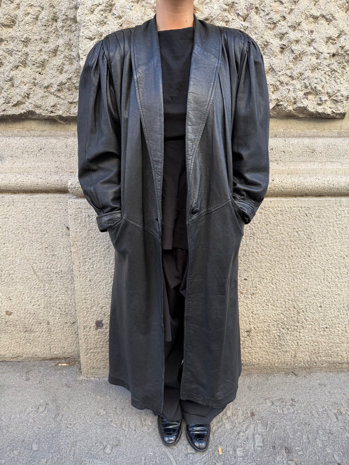 Leather Trench Coat 80s