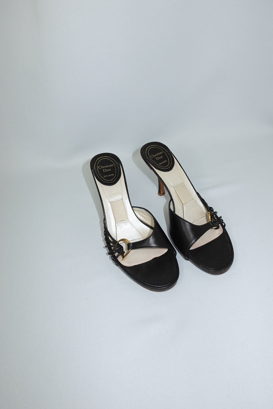 037. Christian Dior Vintage Heeled Mules 38