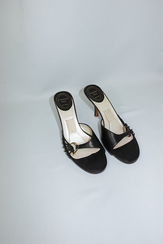 037. Christian Dior Vintage Heeled Mules 38