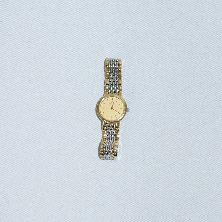 Omega De Ville Round Small Gold & Silver Watch