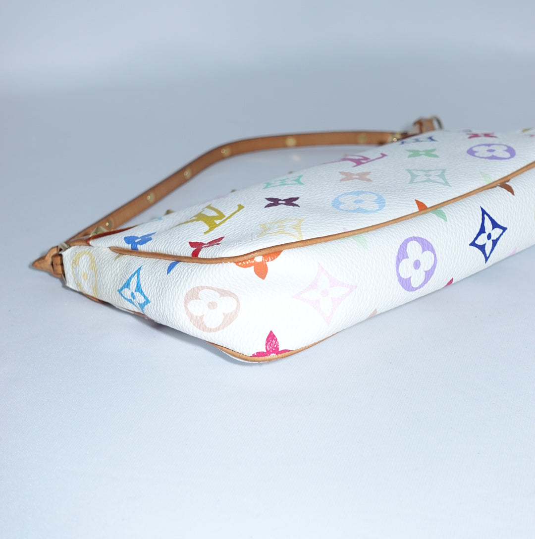 Louis Vuitton Murakami Pochette White Monogram Canvas