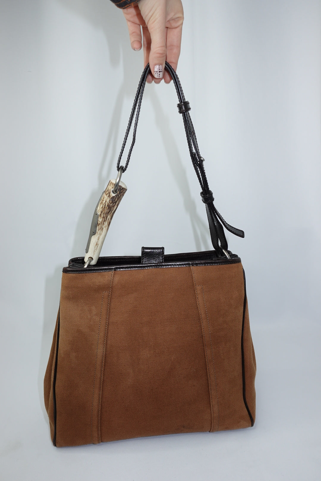 Yves Saint Laurent Mombasa Vintage Caramel Brown Tote Bag