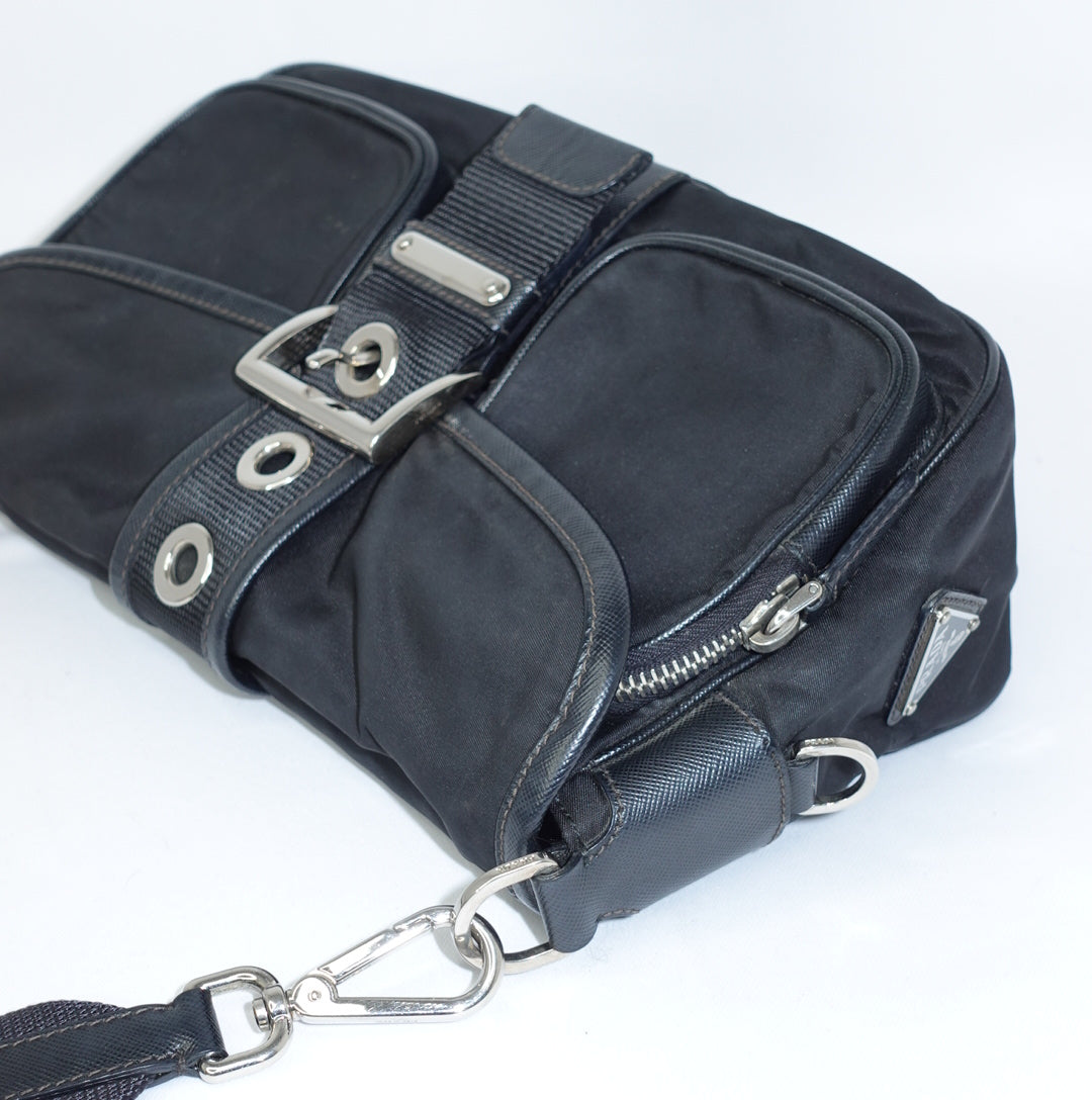 Prada Black Nylon Shoulder Bag