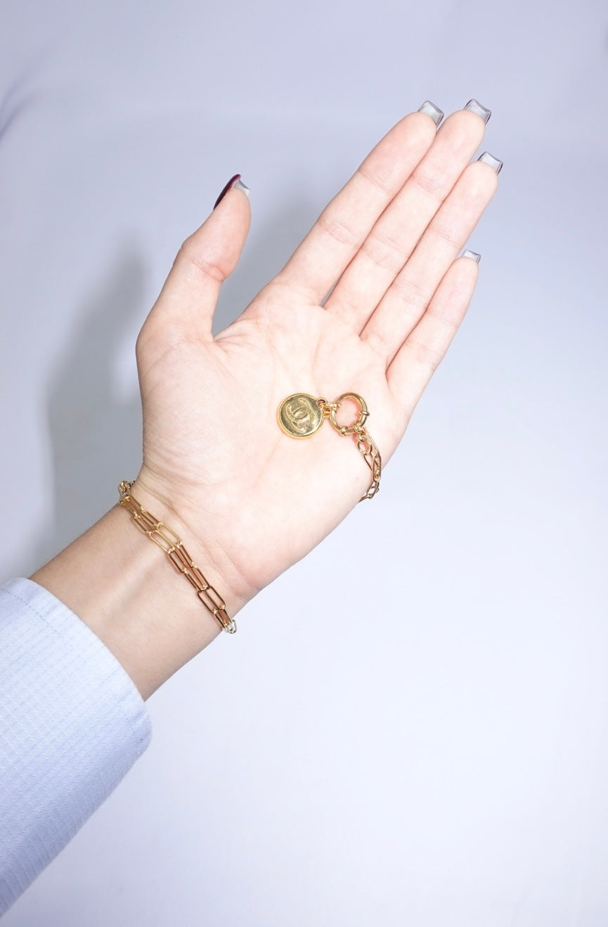 181. Re-Worked Chanel Logo Necklace