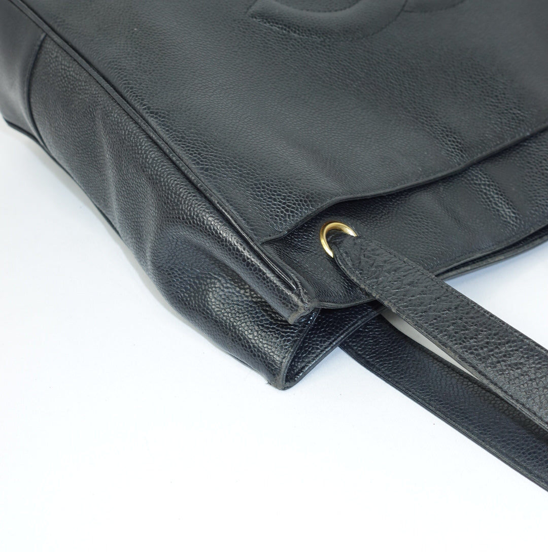 Chanel Black Leather Tote
