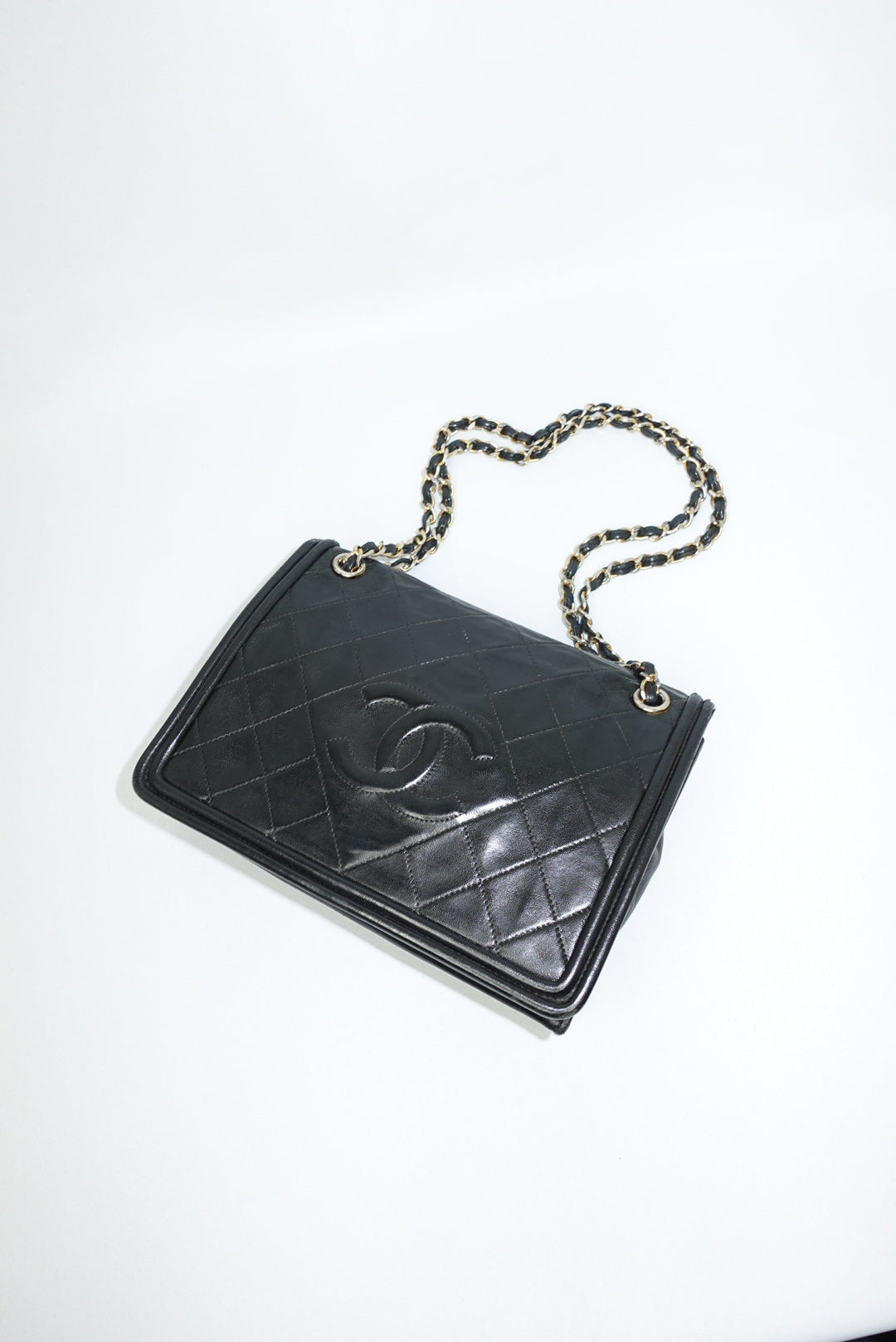 Chanel Vintage Embroidered CC Logo Camera Bag