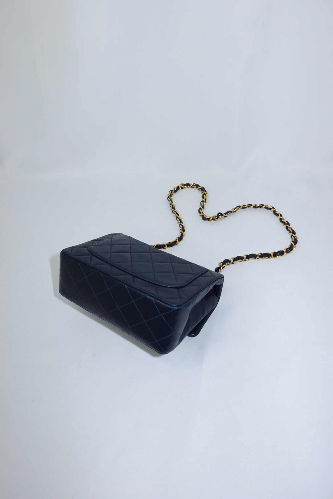 Chanel Timeless Mini Square Quilted Lambskin Navy