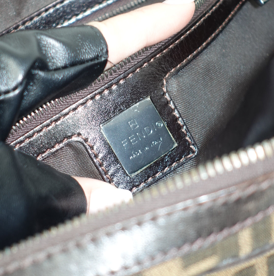 Fendi Bassotto Zucca Brown Bag