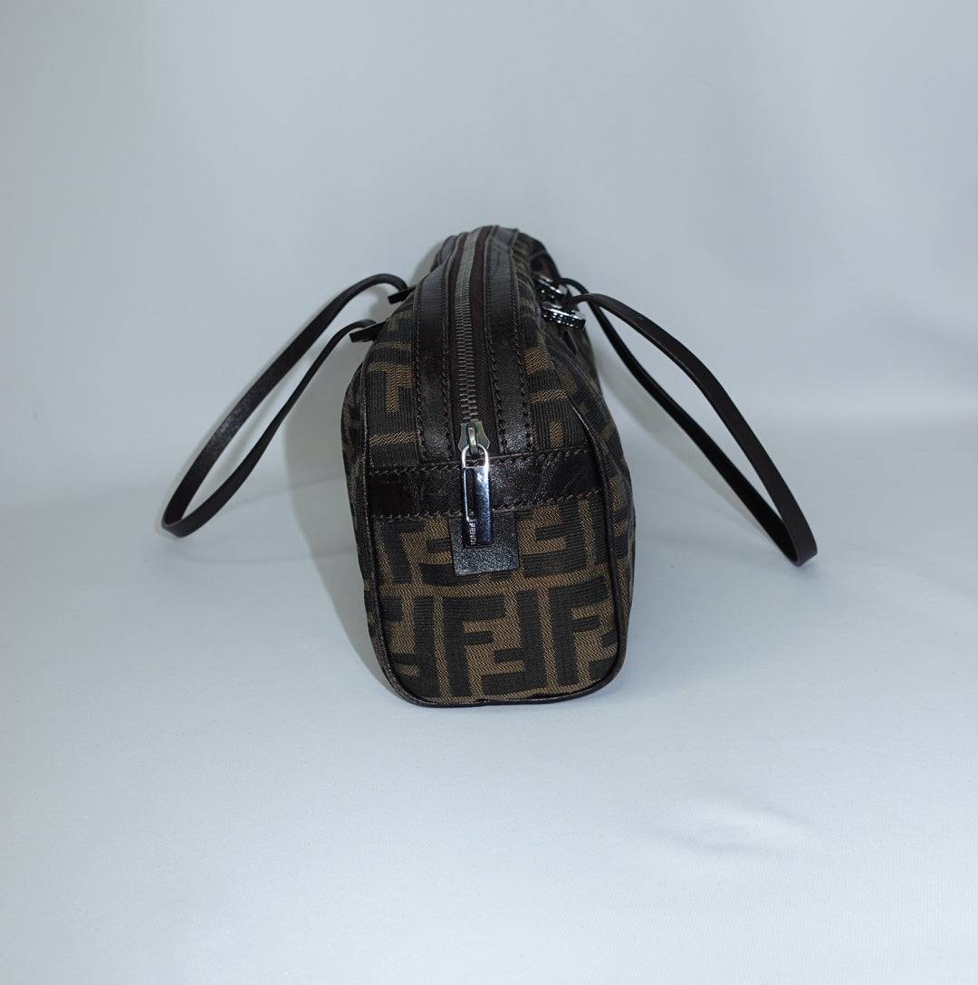 Fendi Bassotto Zucca Brown Bag
