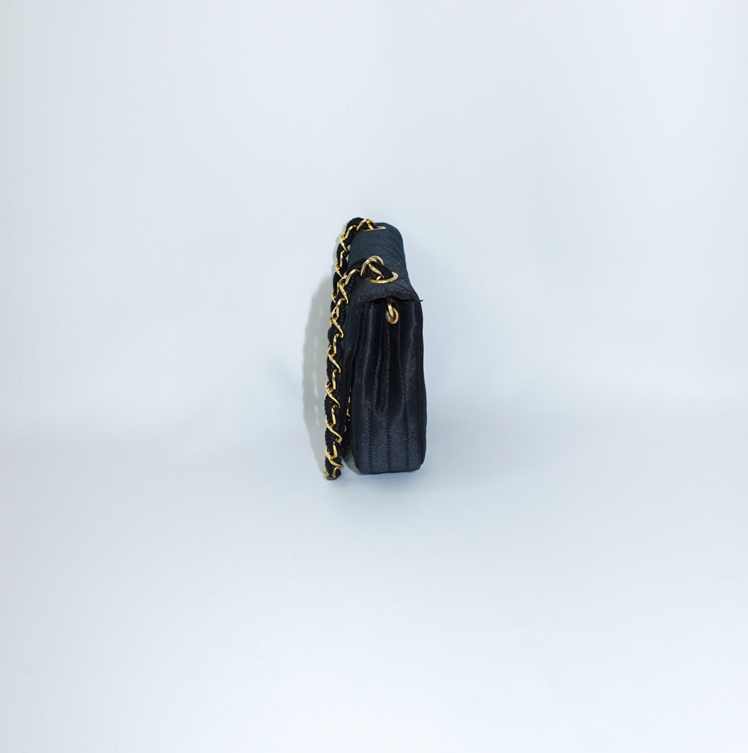 Chanel Vintage Half Moon Satin Vintage Mini Bag