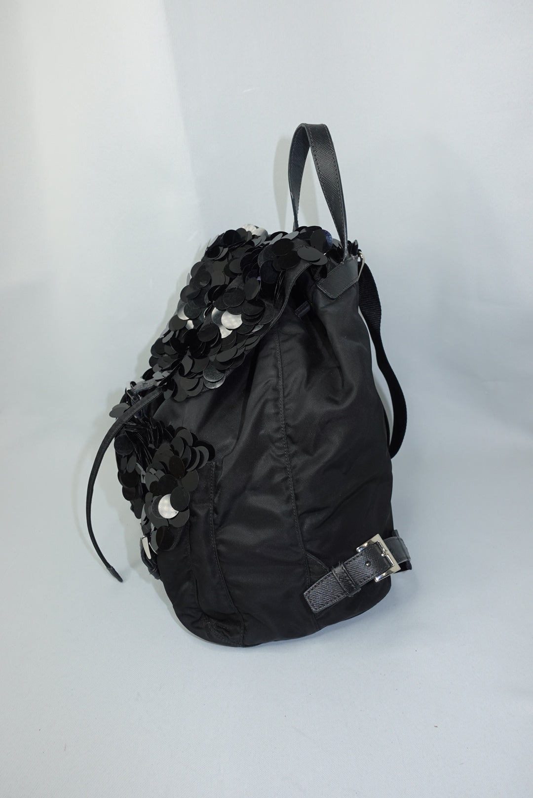 vintage prada sequin backpack