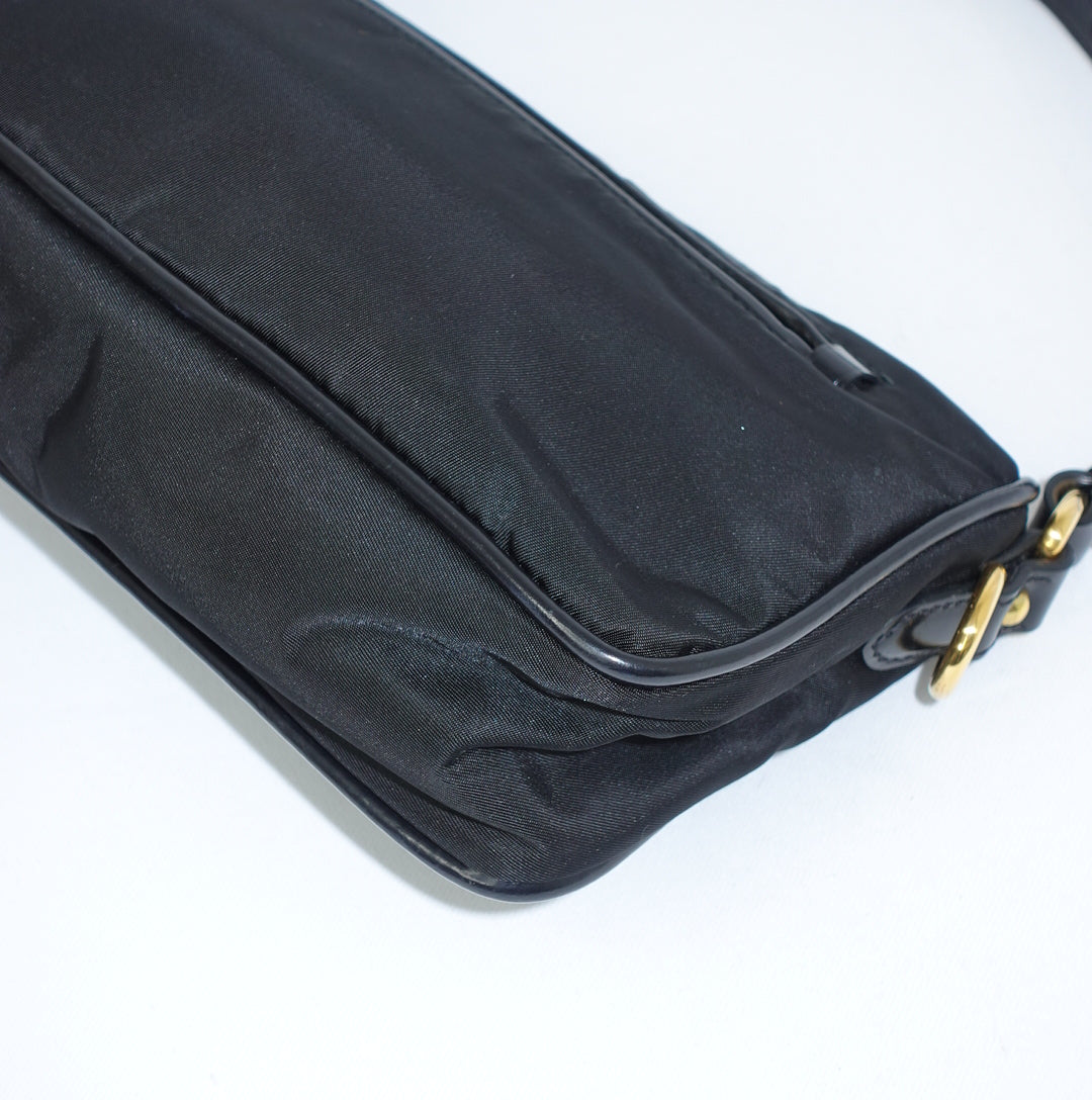 Prada Black Nylon Mini Shoulder Bag