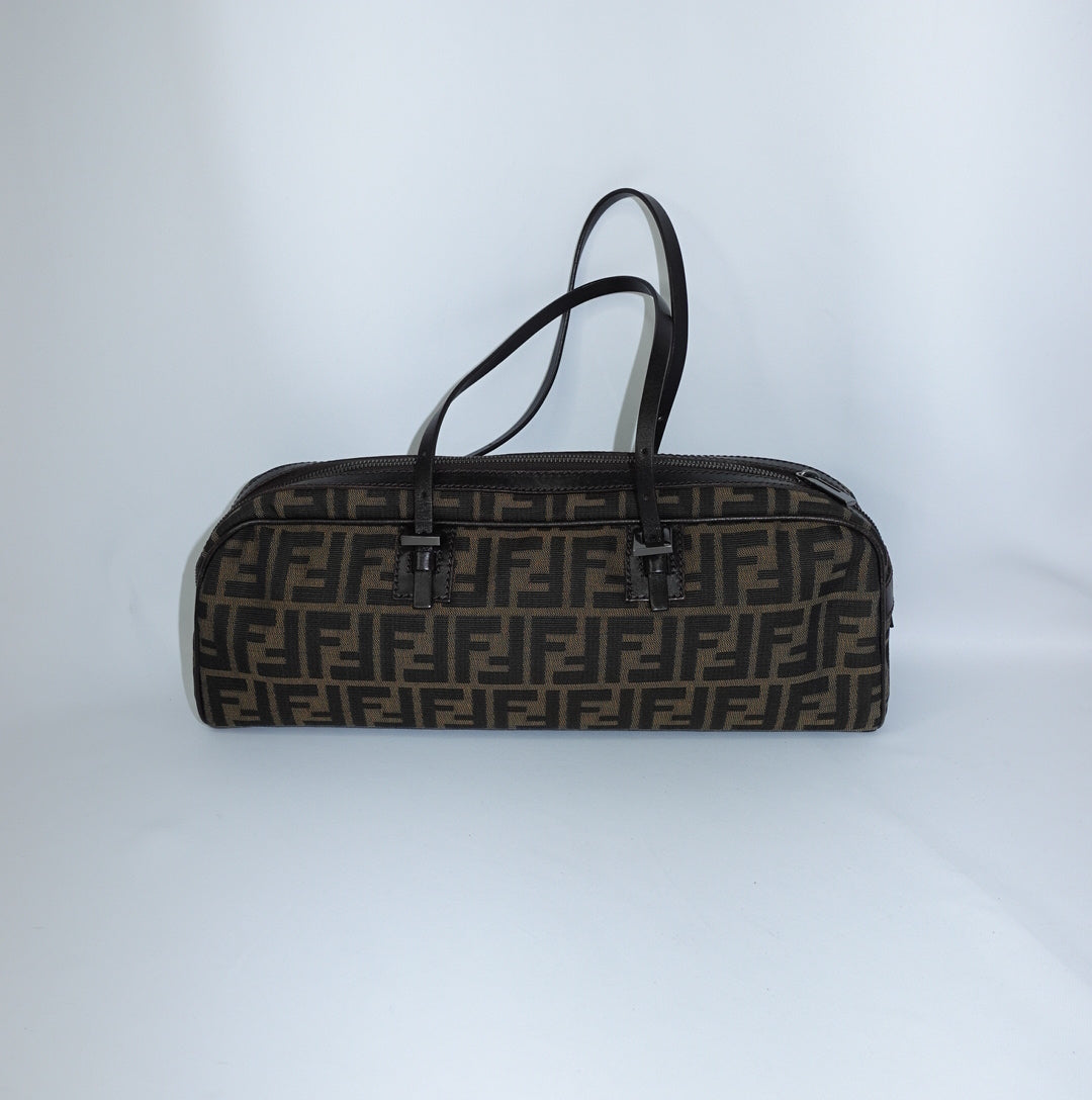 Fendi Bassotto Zucca Brown Bag