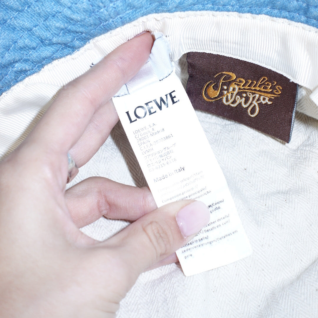 Cappello da pescatore vintage in denim Loewe