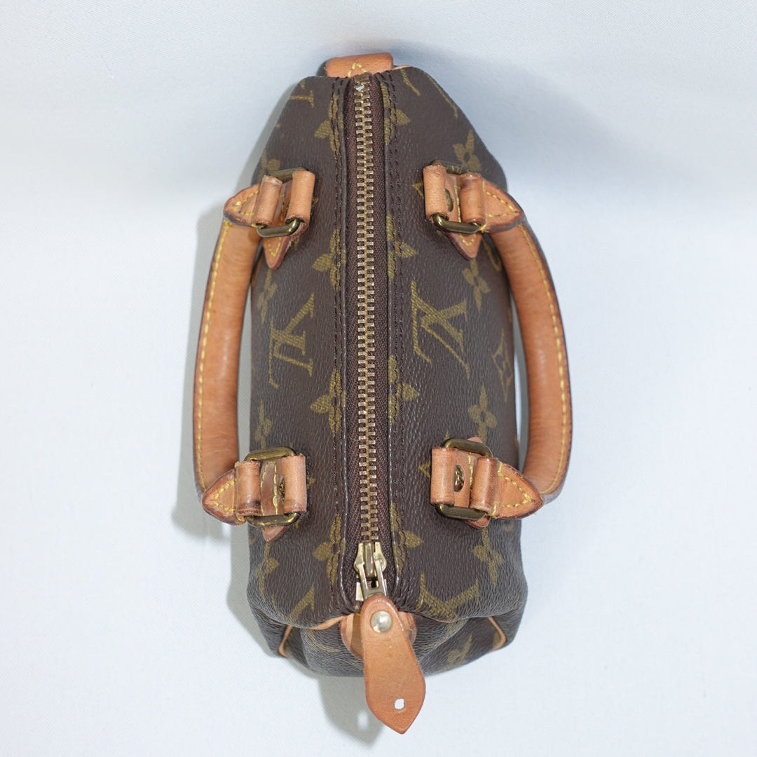 Louis Vuitton Nano Speedy Monogram con tracolla lunga