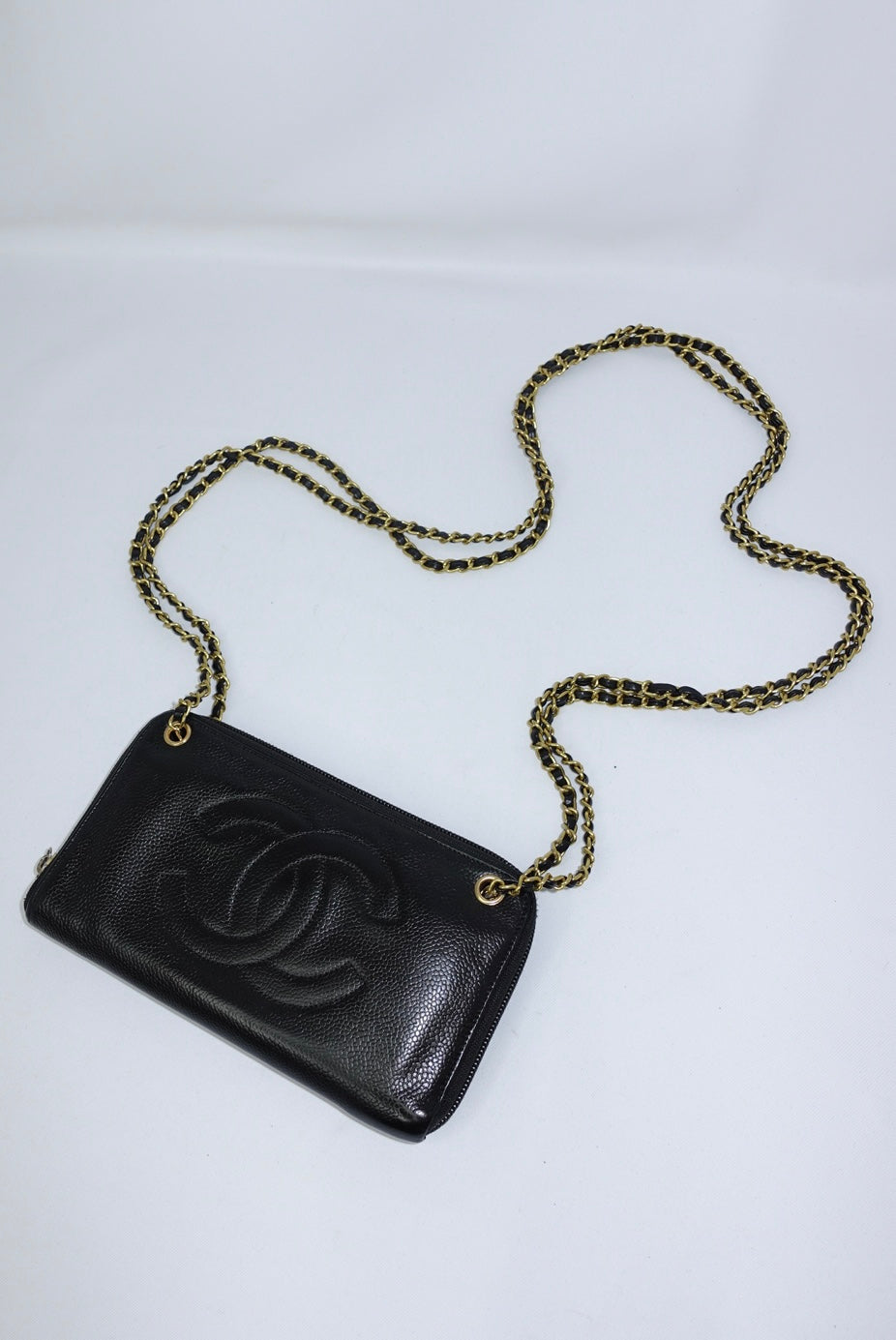 Chanel Re-Worked Black Zip W.O.C.