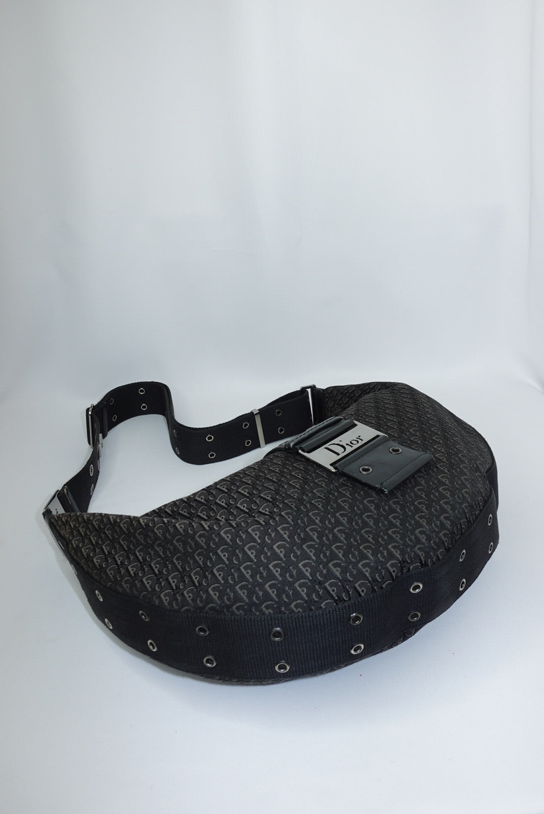 Christian Dior Vintage Hobo Monogram Black Bag