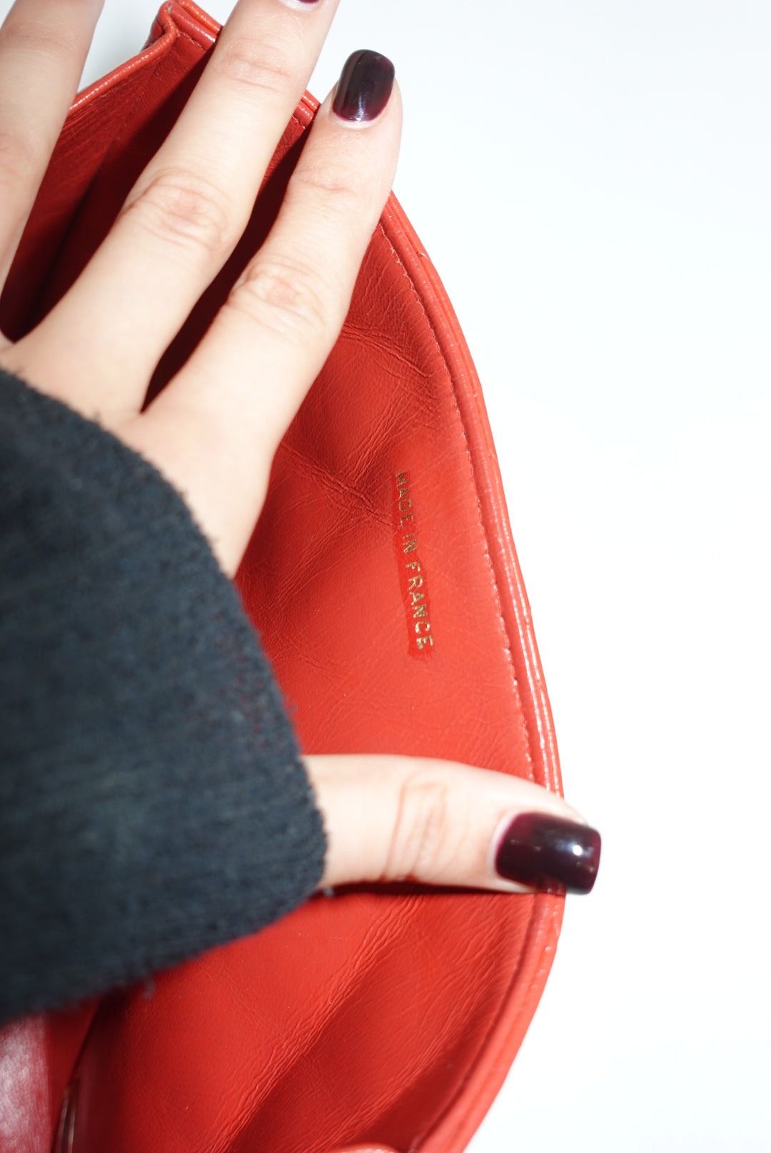 Chanel Vintage Camera Bag CC Logo Red Lambskin