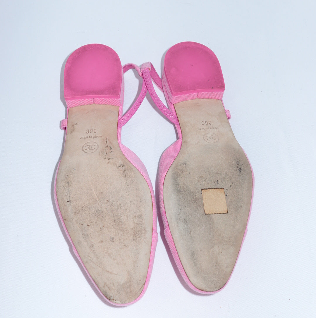 Chanel Pink Slingbacks