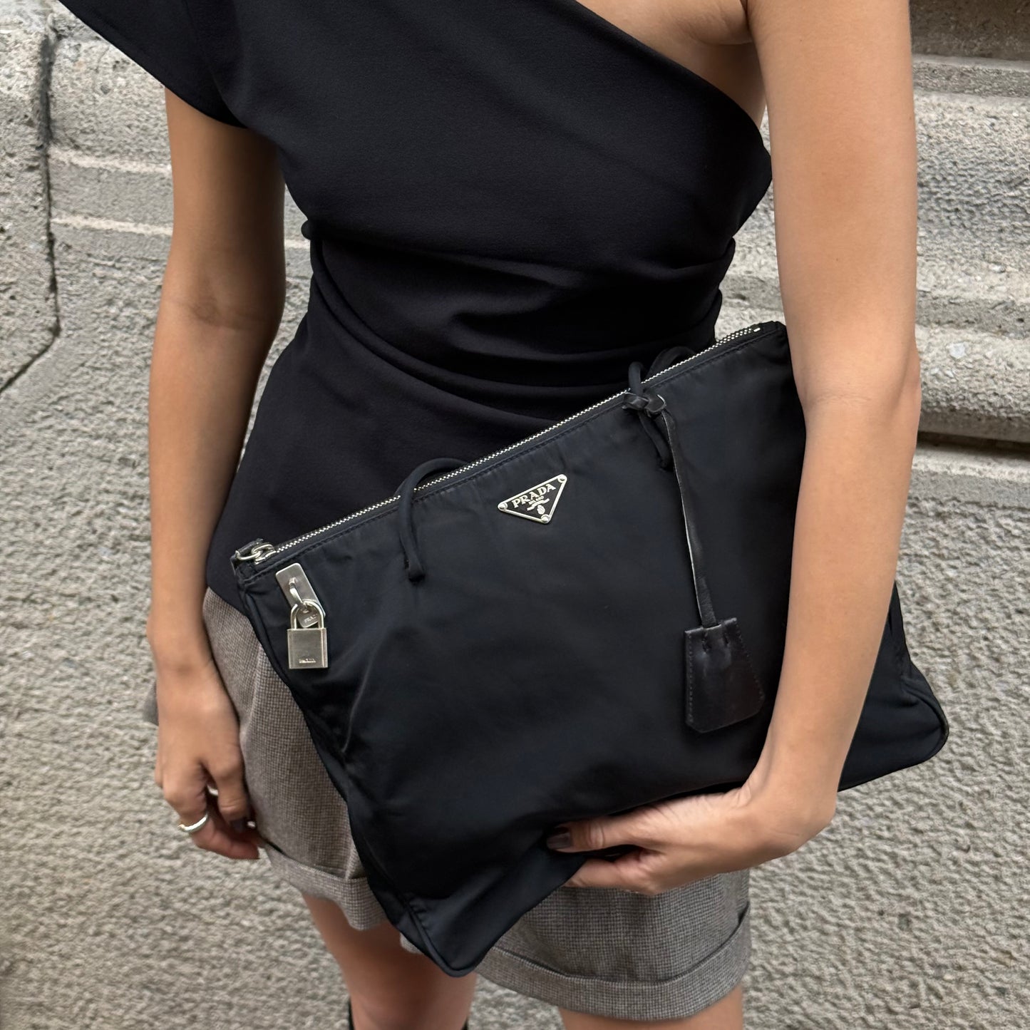Prada Nylon Tote Lock