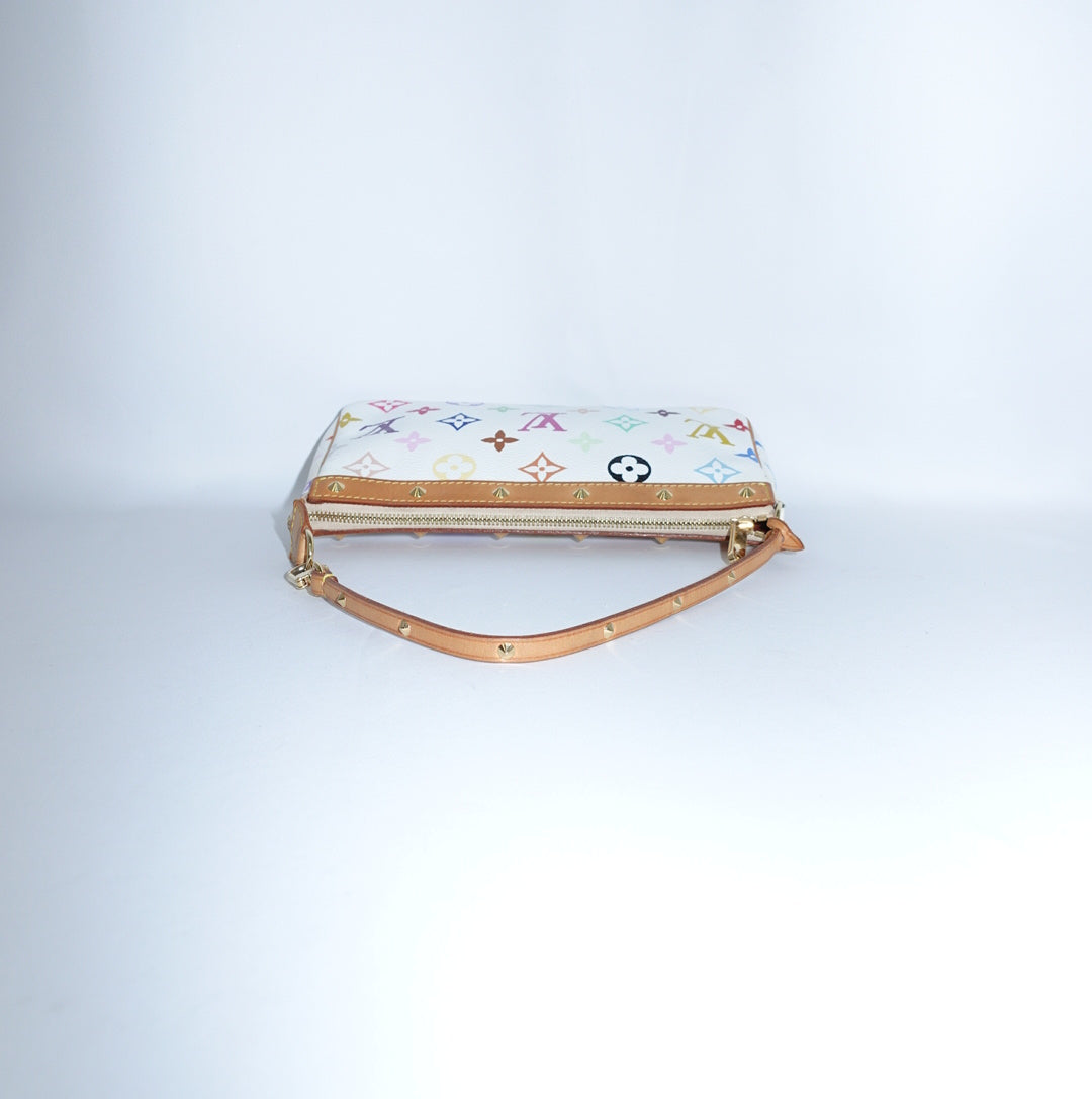 Louis Vuitton Murakami Pochette White Monogram Canvas